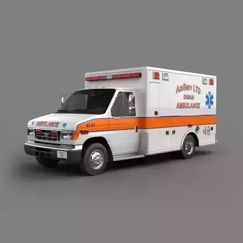 Equipped Emergency Vehicle 3D model
