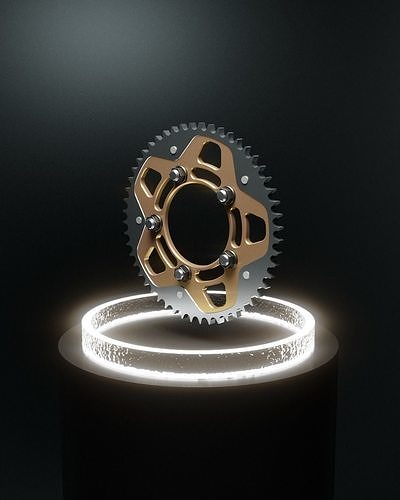 motorcycle rear sprocket gear 3D model