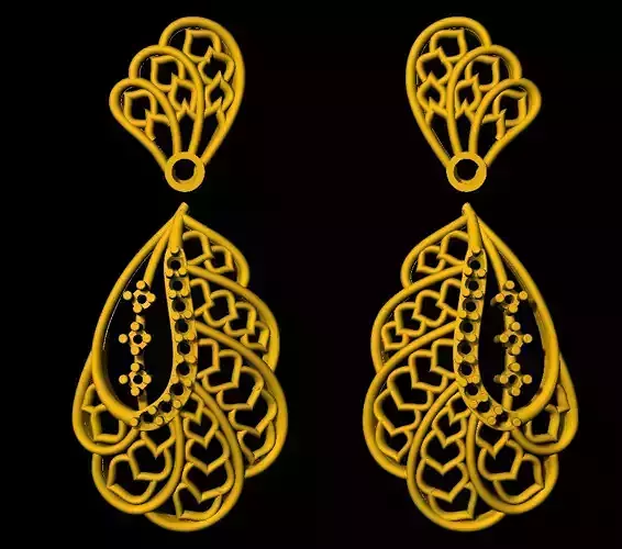 Earring peacock earrings