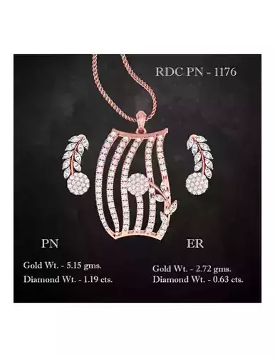 Pendant Earrings combo - 1176 3D print model