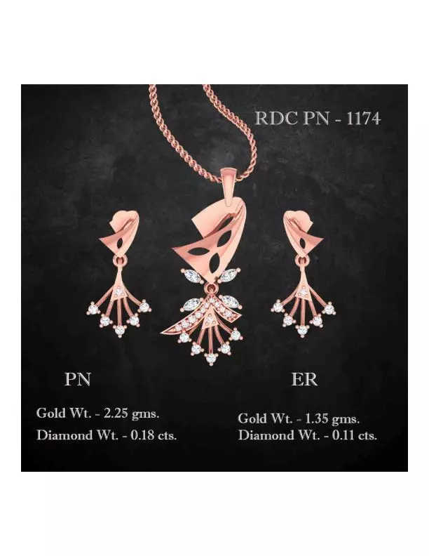 Pendant Earrings combo - 1174 3D print model