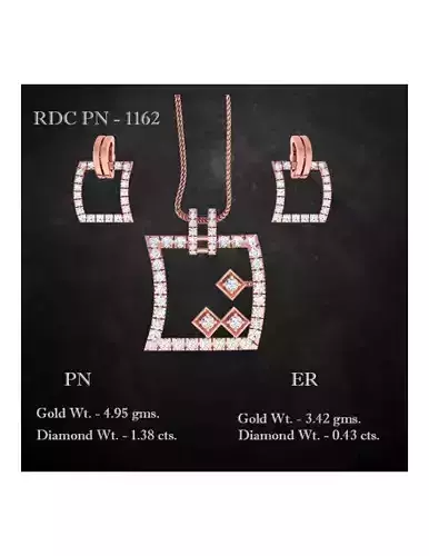 Pendant Earrings combo - 1162 3D print model