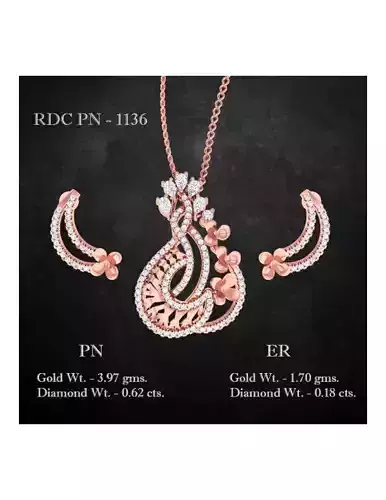 Pendant Earrings combo - 1136