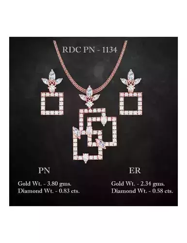 Pendant Earrings combo - 1134