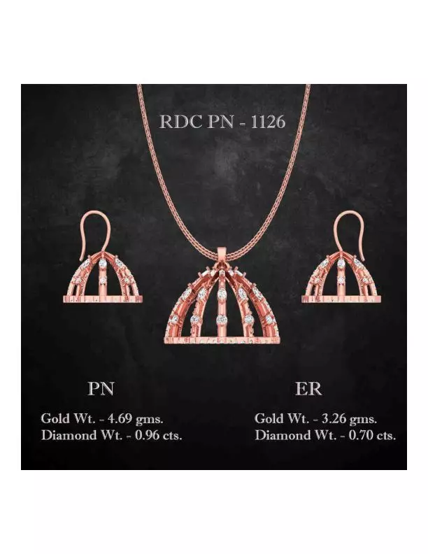 Pendant Earrings combo - 1126 3D print model