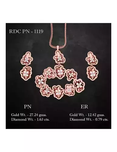 Pendant Earrings combo - 1119 3D print model