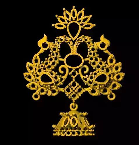 Earring ornate gold ornament