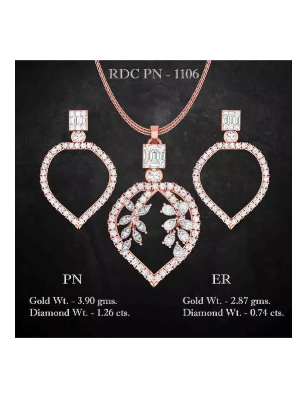 Pendant Earrings combo - 1106 3D print model