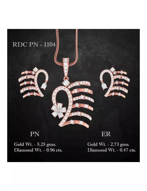 Pendant Earrings combo - 1104 3D print model