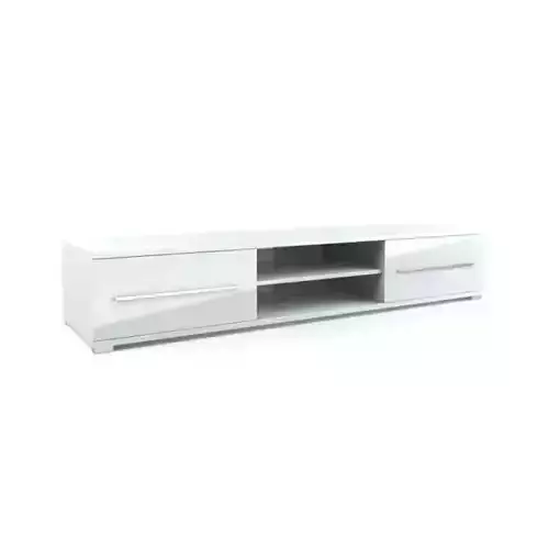 Modern Glossy White Media Center Table 3D model