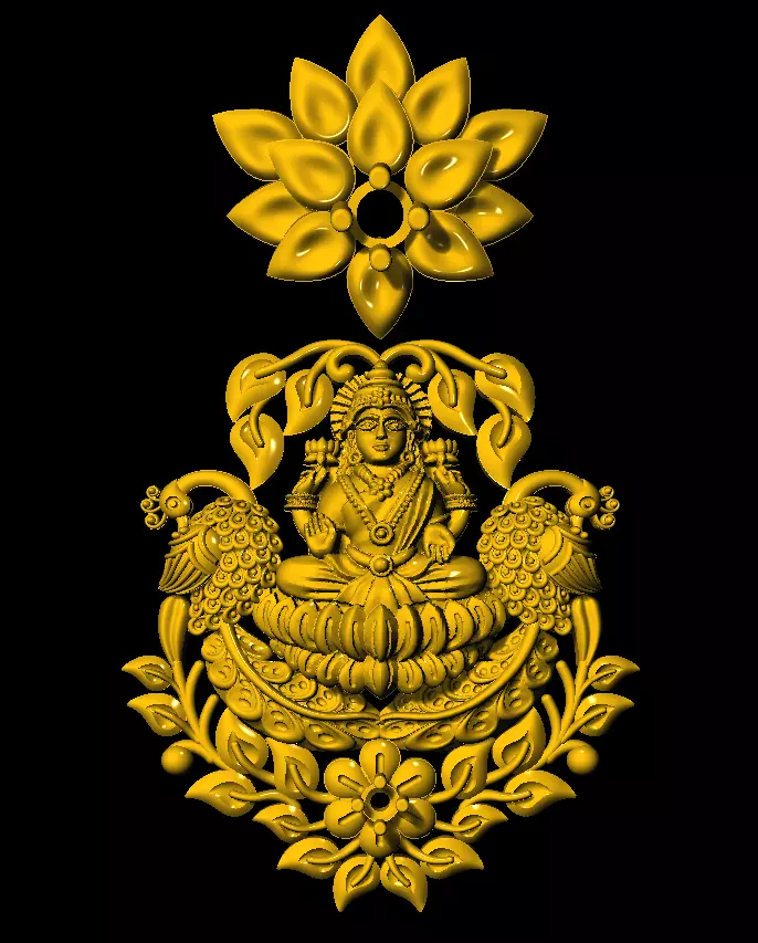 Earring indian buddha 3D print model_0