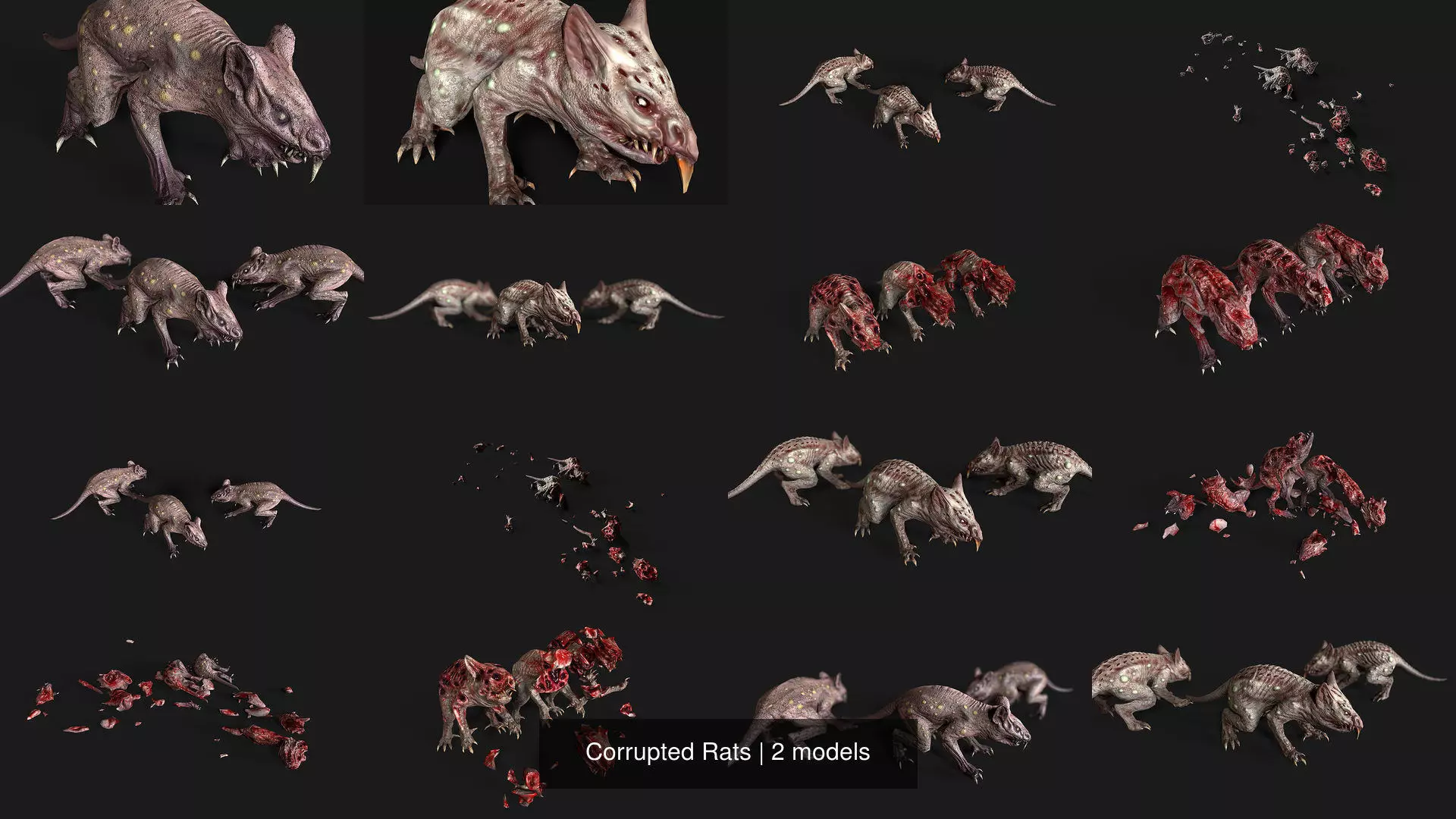 Corrupted Rats 3D Model Collection_0