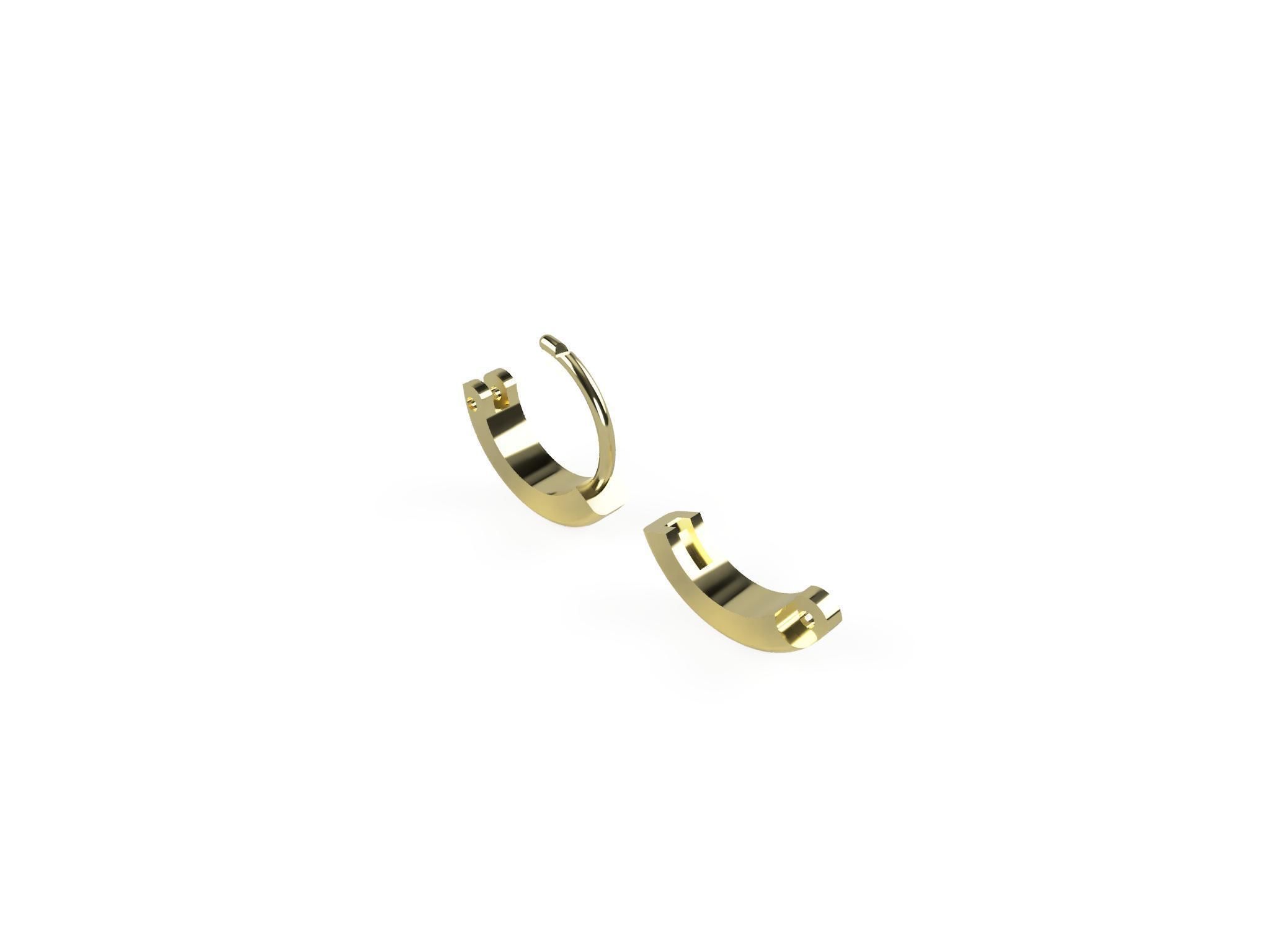 10mm Hoop Earring 3D print model_7