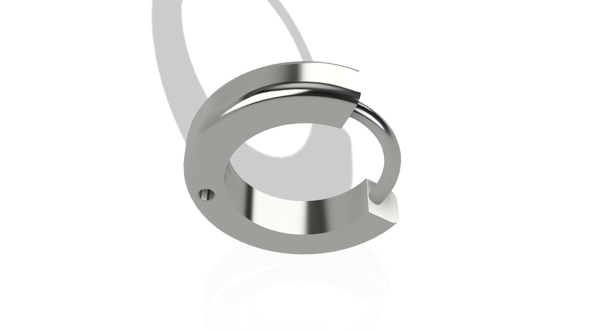 10mm Hoop Earring 3D print model_3