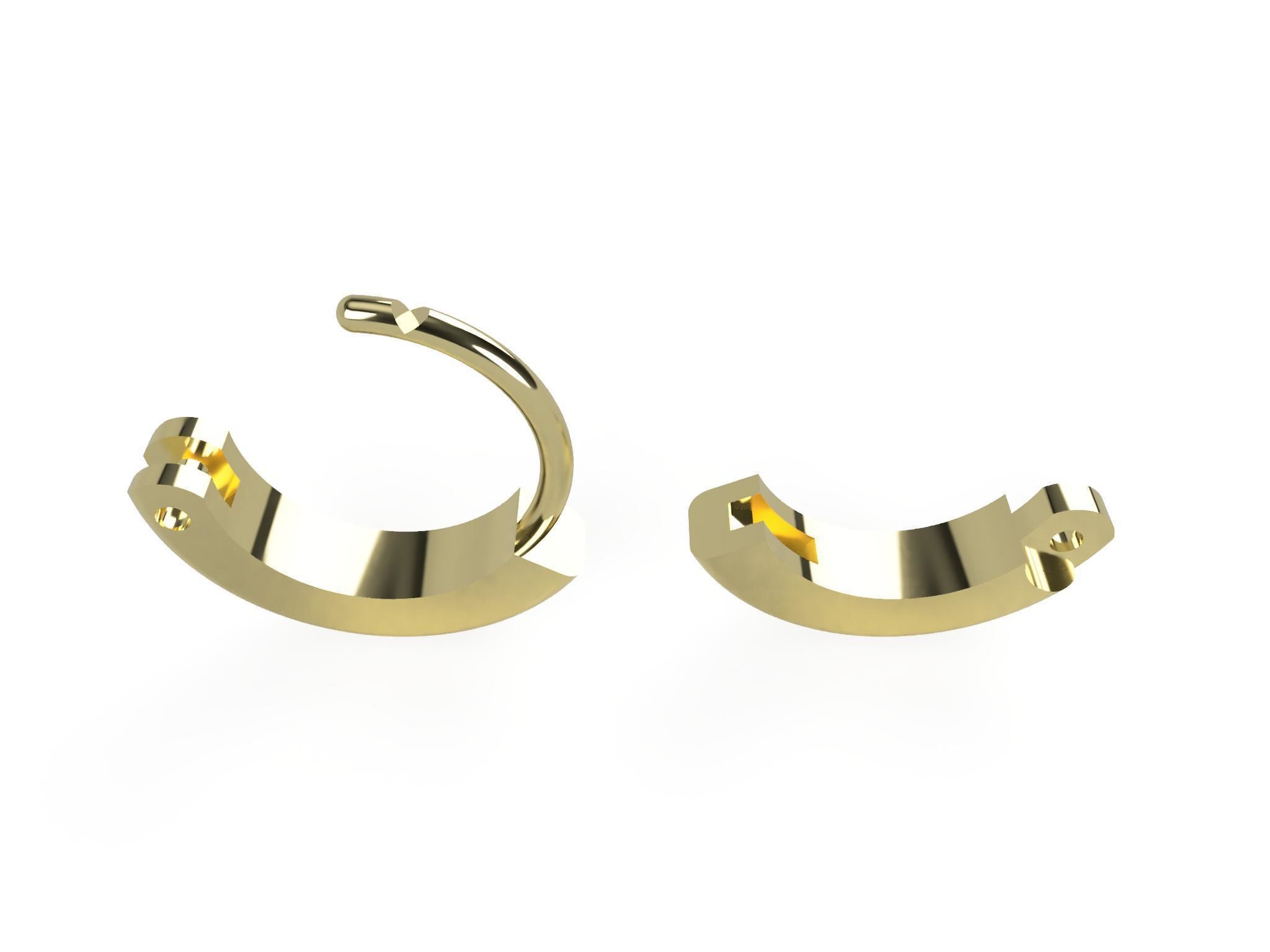 10mm Hoop Earring 3D print model_6