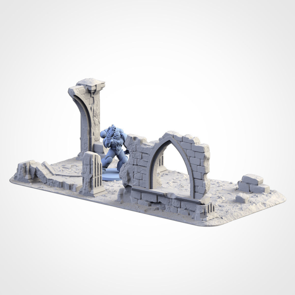 CLASSIC RUINS WTC SET 02 3D print model_7