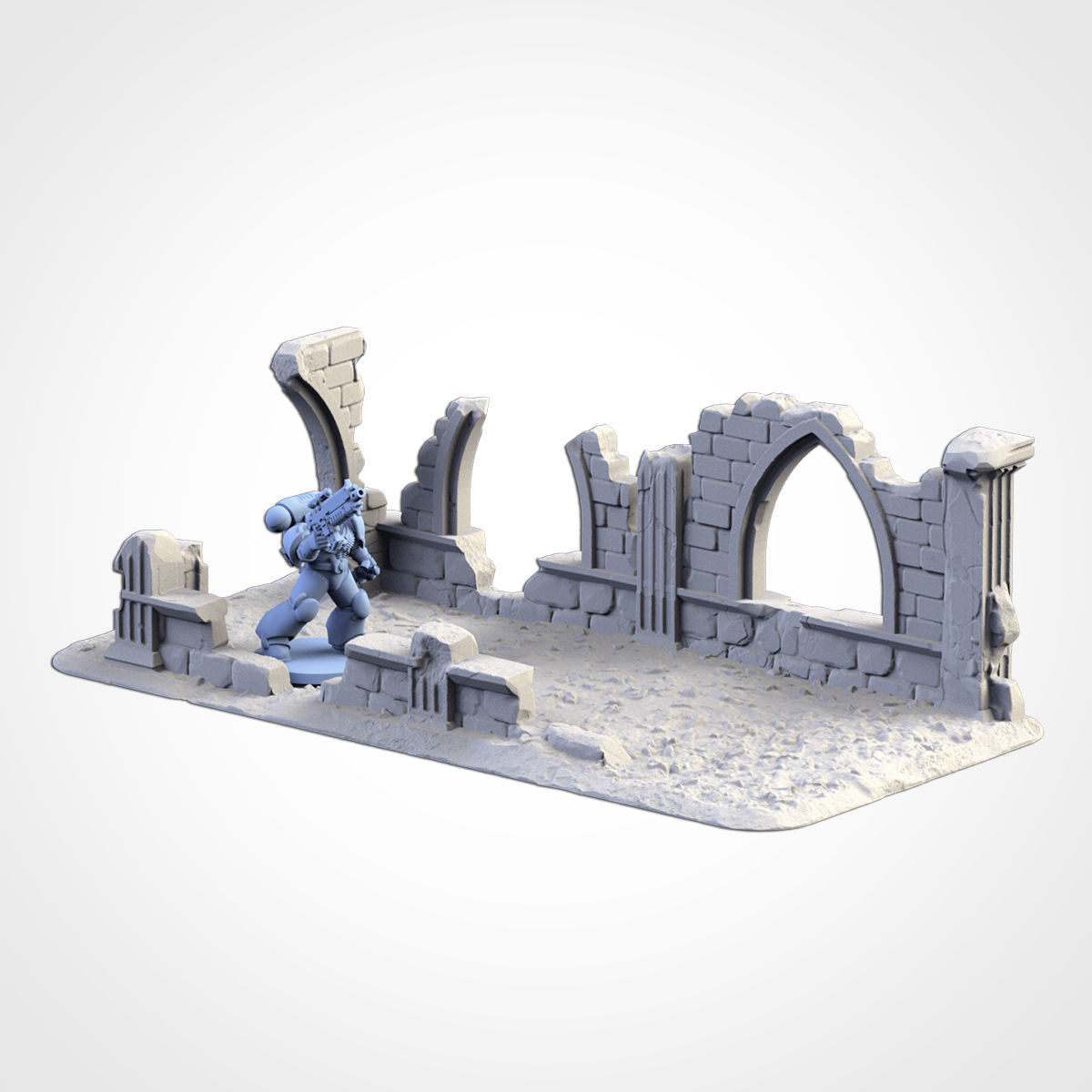 CLASSIC RUINS WTC SET 02 3D print model_5