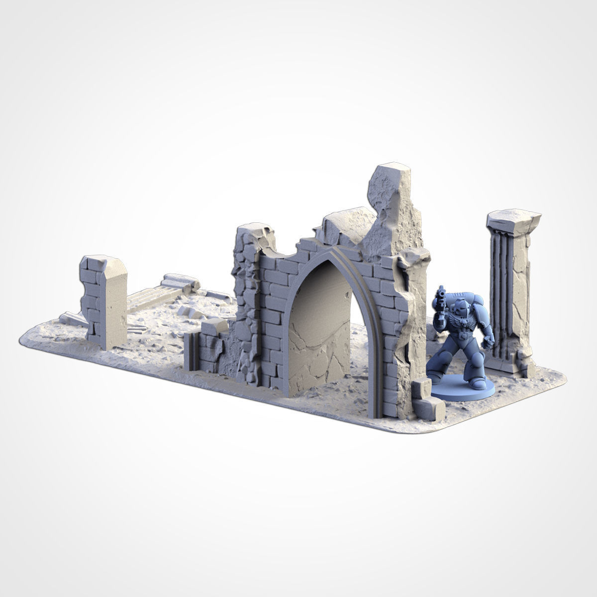 CLASSIC RUINS WTC SET 02 3D print model_1