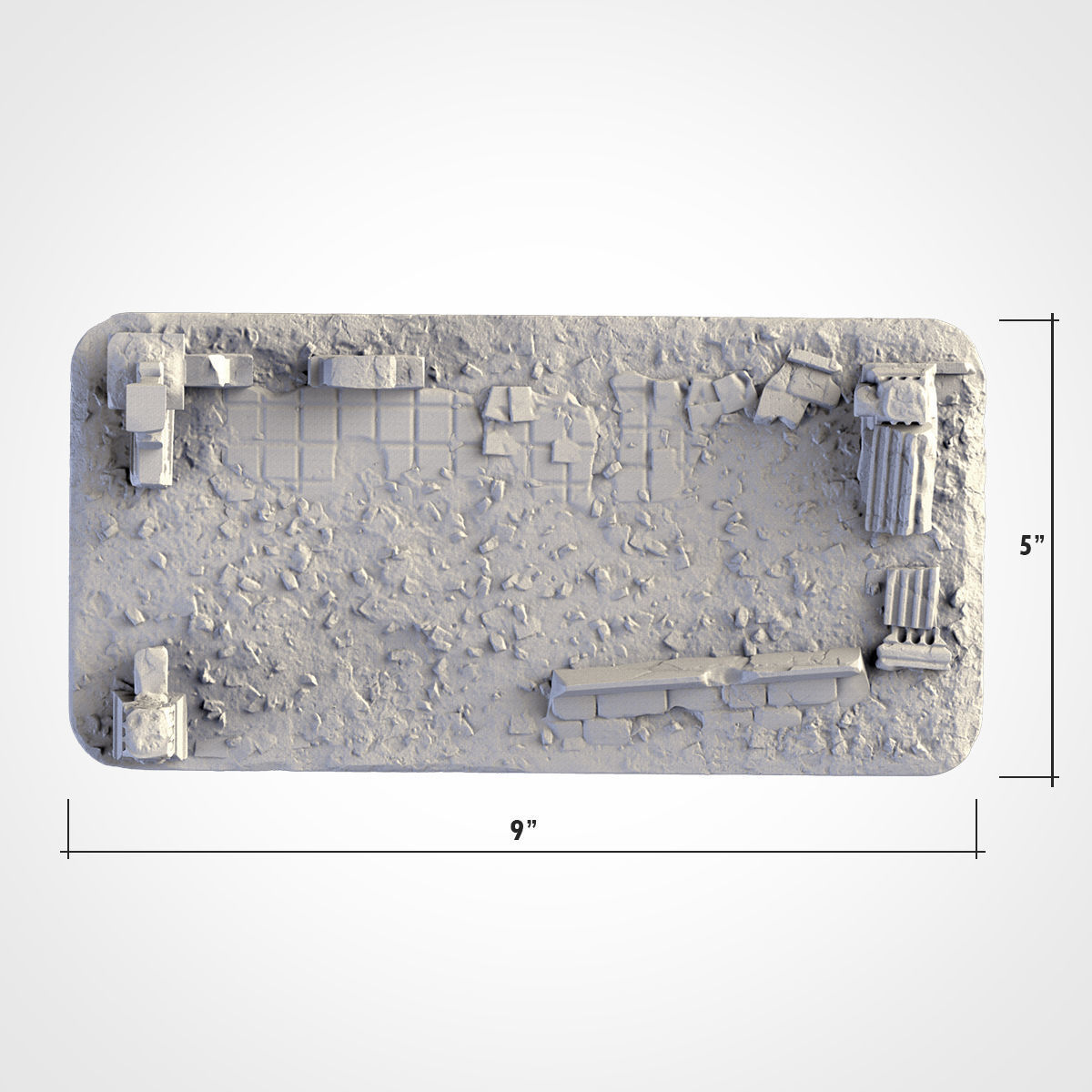 CLASSIC RUINS WTC SET 02 3D print model_4