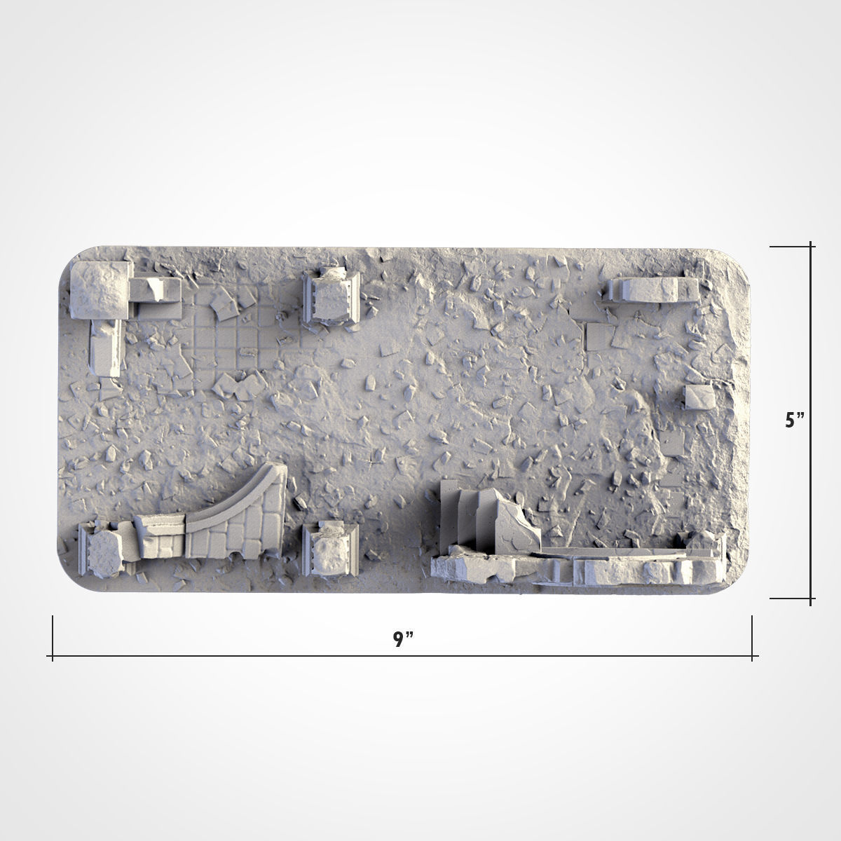 CLASSIC RUINS WTC SET 02 3D print model_8