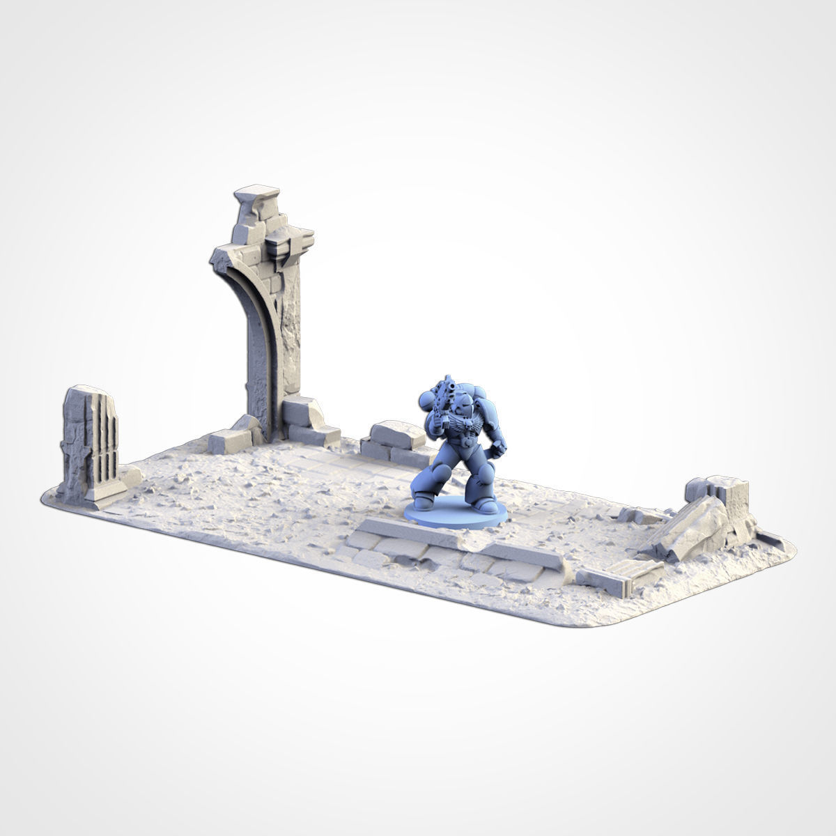 CLASSIC RUINS WTC SET 02 3D print model_3