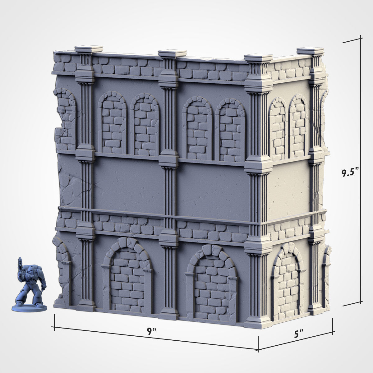 CLASSIC RUINS WTC SET 01 3D print model_19