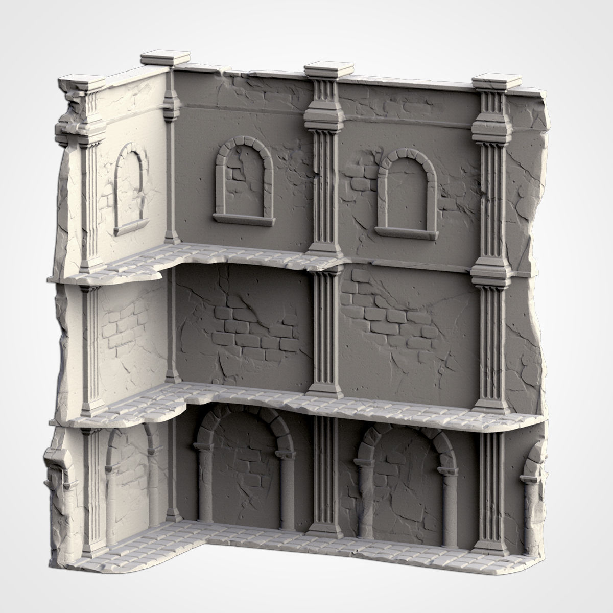 CLASSIC RUINS WTC SET 01 3D print model_18