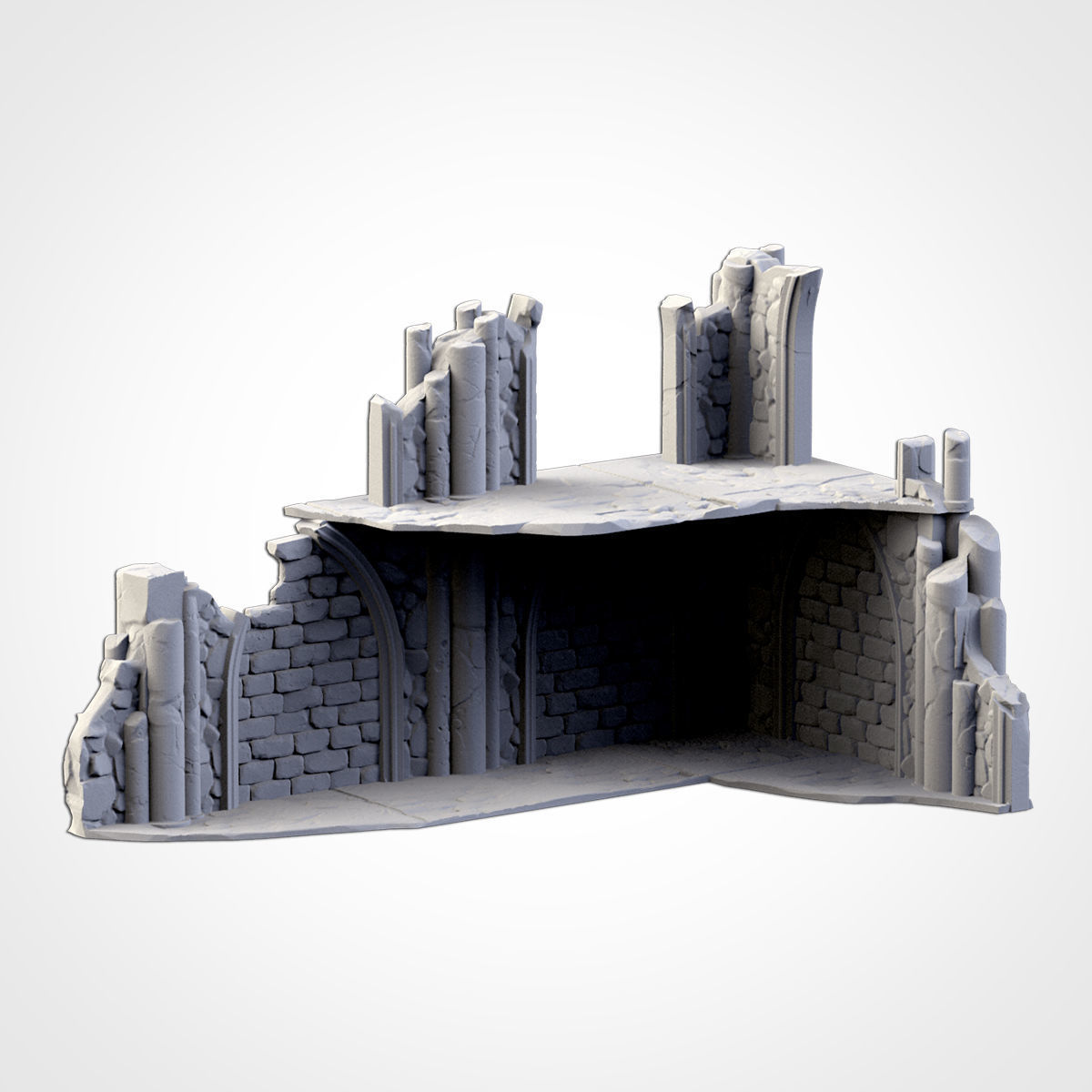 CLASSIC RUINS WTC SET 01 3D print model_6