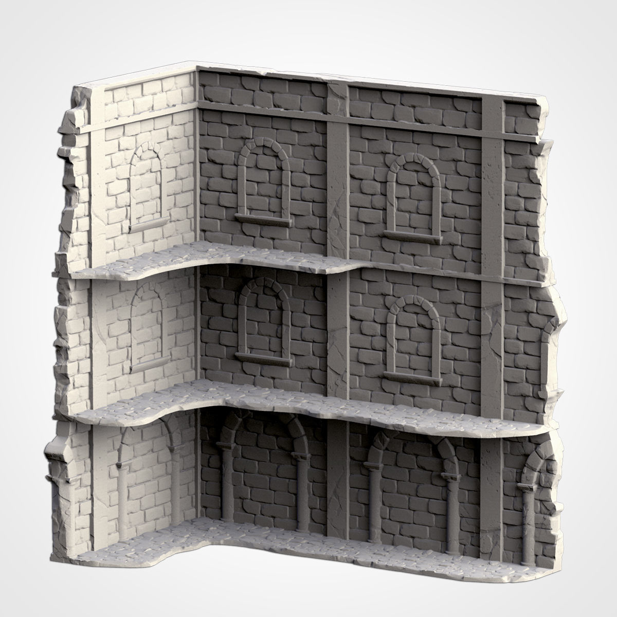 CLASSIC RUINS WTC SET 01 3D print model_12