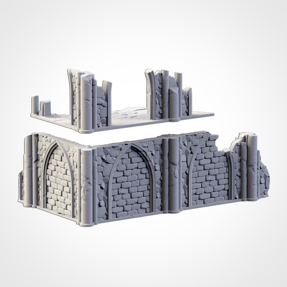 CLASSIC RUINS WTC SET 01 3D print model_5