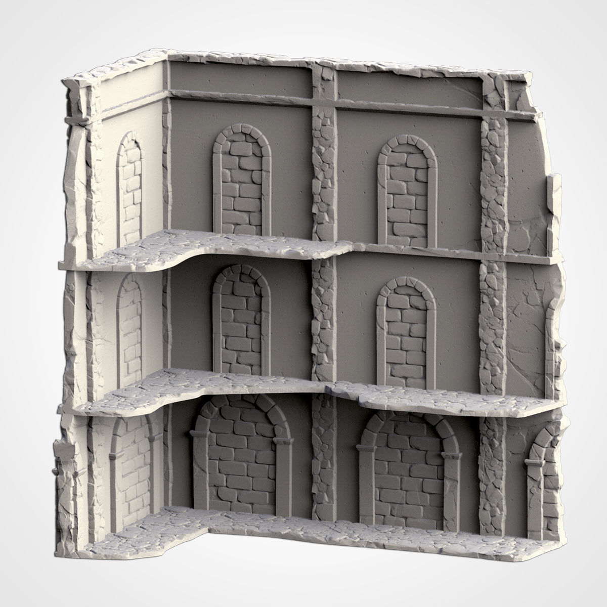 CLASSIC RUINS WTC SET 01 3D print model_15