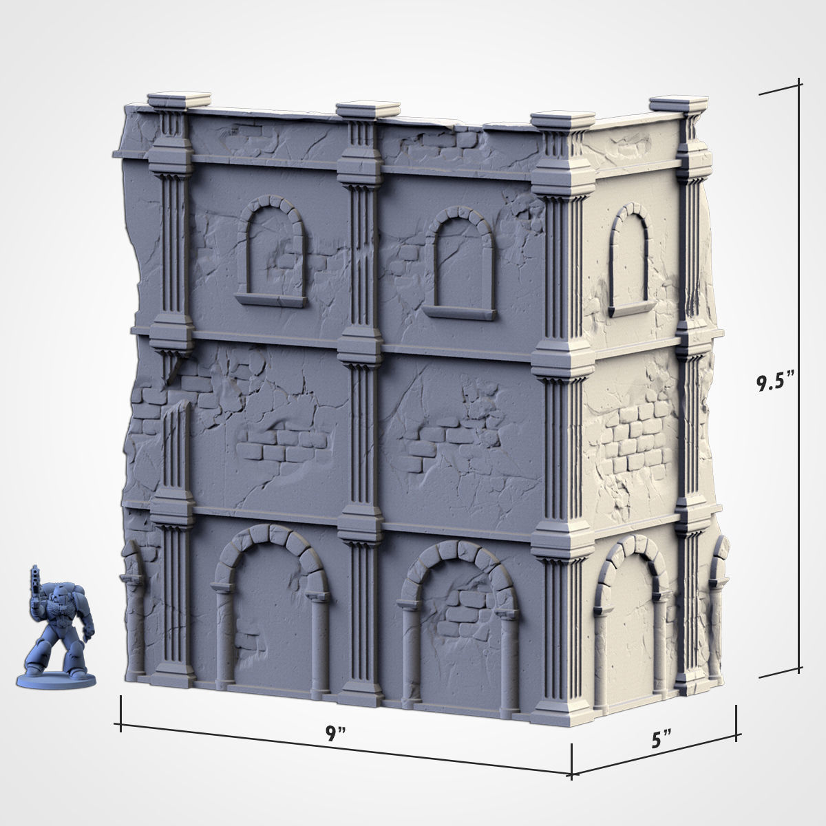 CLASSIC RUINS WTC SET 01 3D print model_16