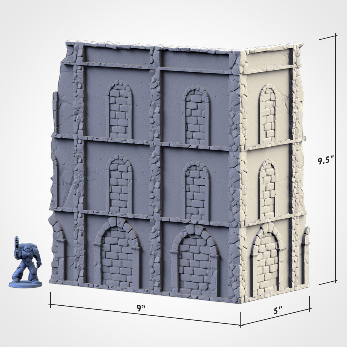 CLASSIC RUINS WTC SET 01 3D print model_13