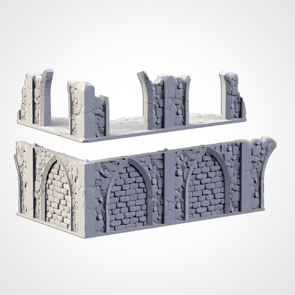 CLASSIC RUINS WTC SET 01 3D print model_8