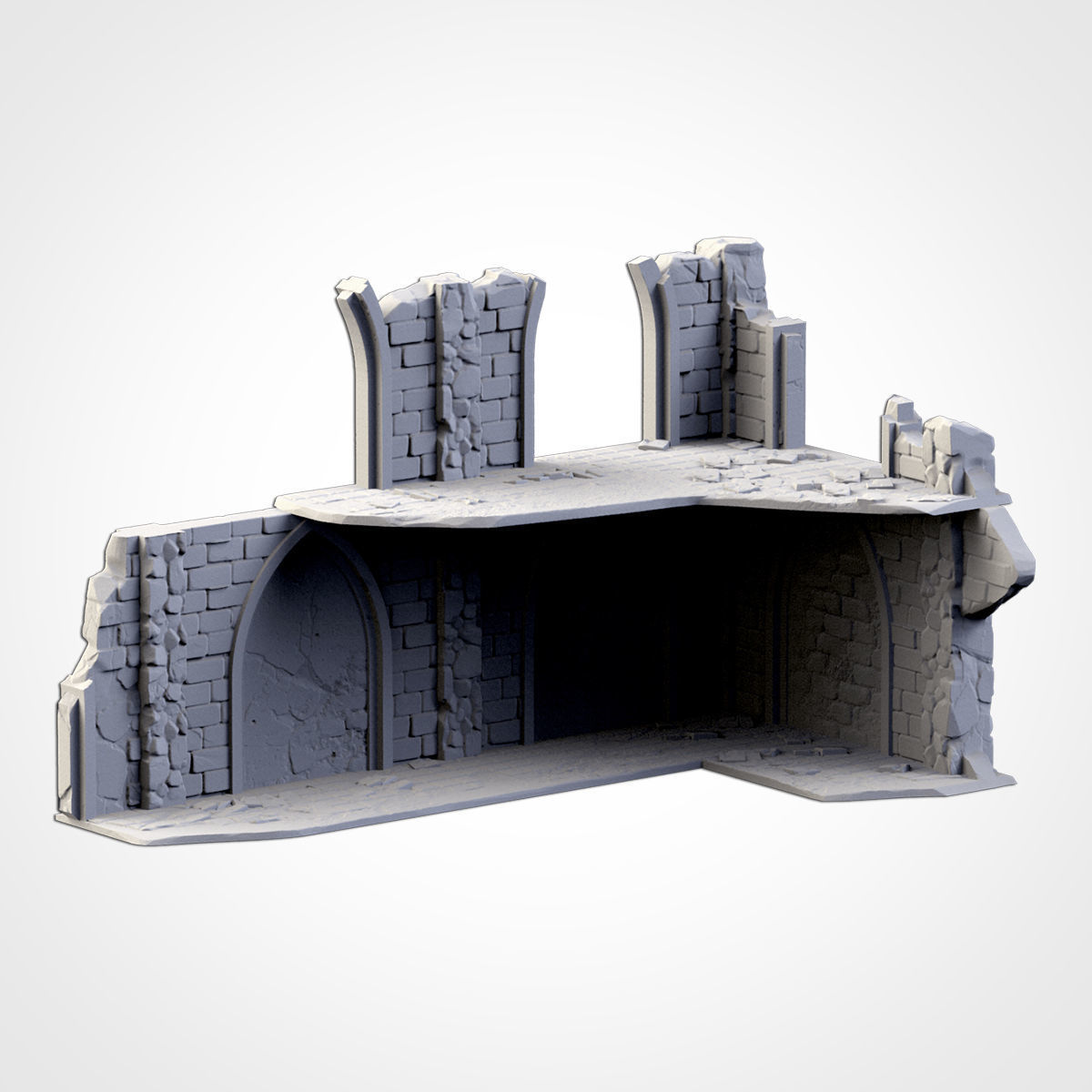 CLASSIC RUINS WTC SET 01 3D print model_3