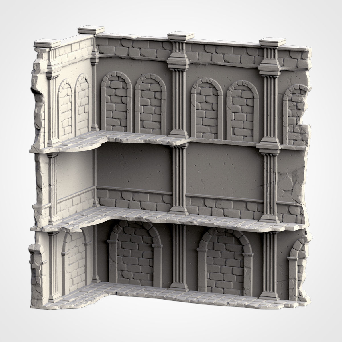 CLASSIC RUINS WTC SET 01 3D print model_21