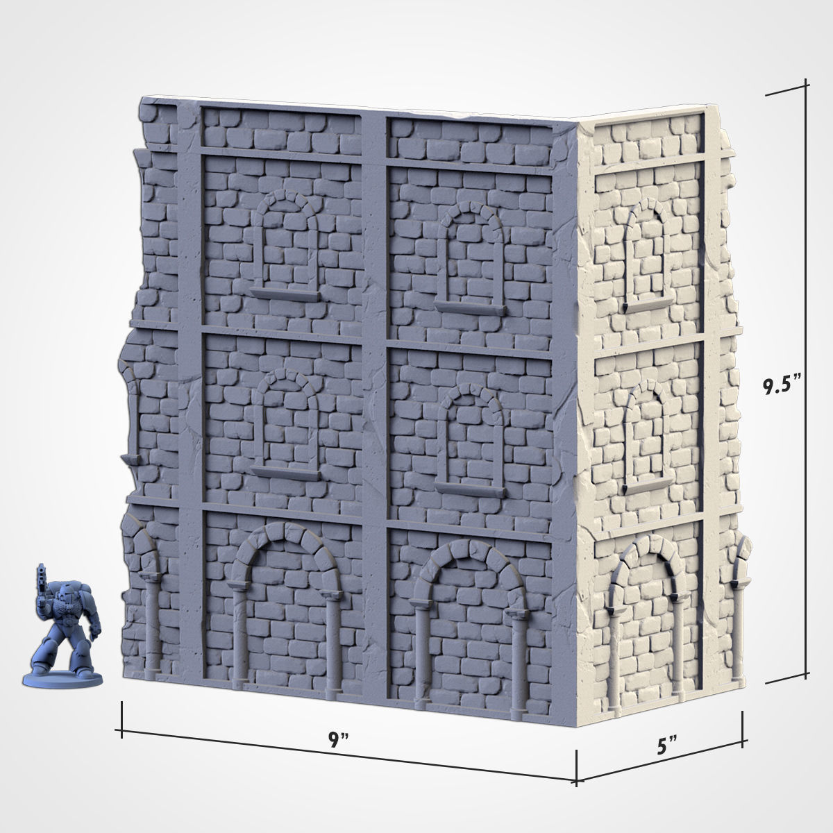 CLASSIC RUINS WTC SET 01 3D print model_10