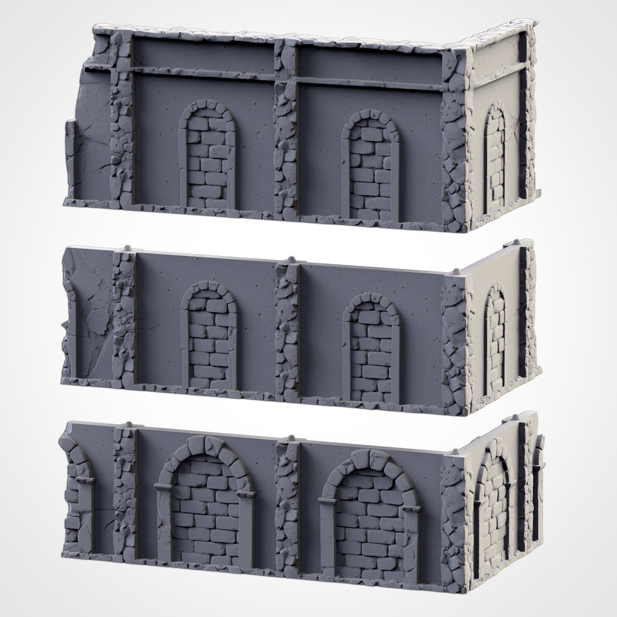 CLASSIC RUINS WTC SET 01 3D print model_14