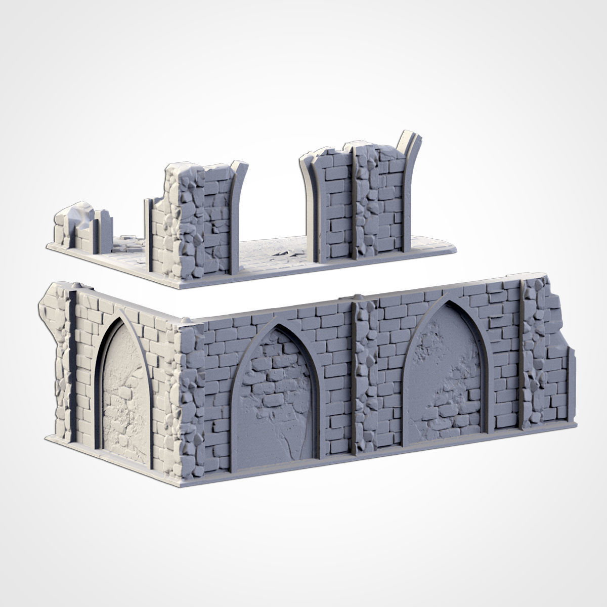 CLASSIC RUINS WTC SET 01 3D print model_2