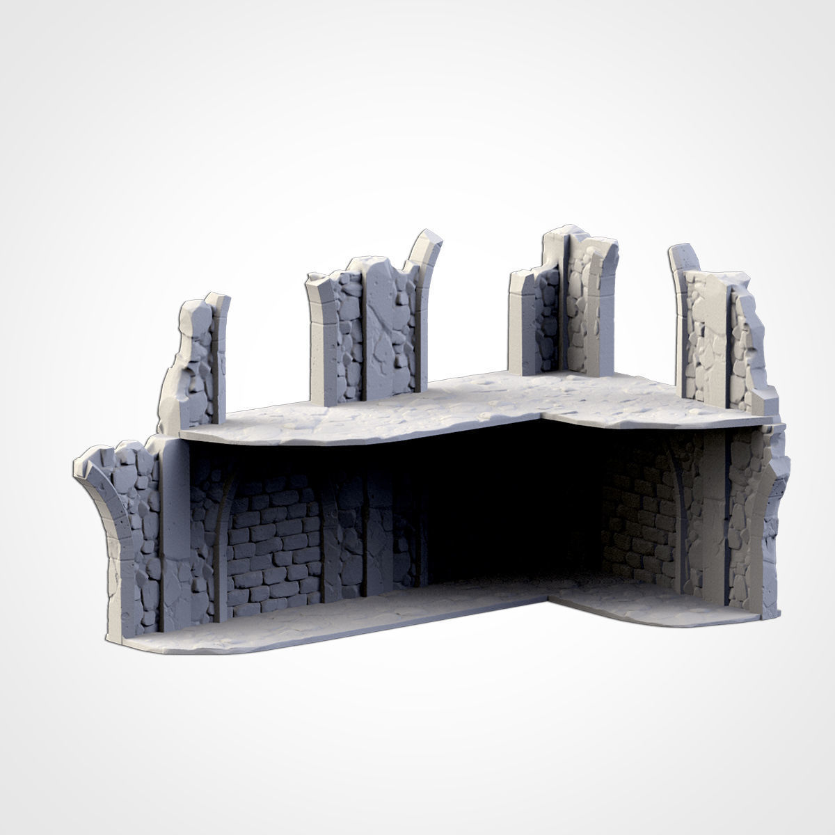 CLASSIC RUINS WTC SET 01 3D print model_9