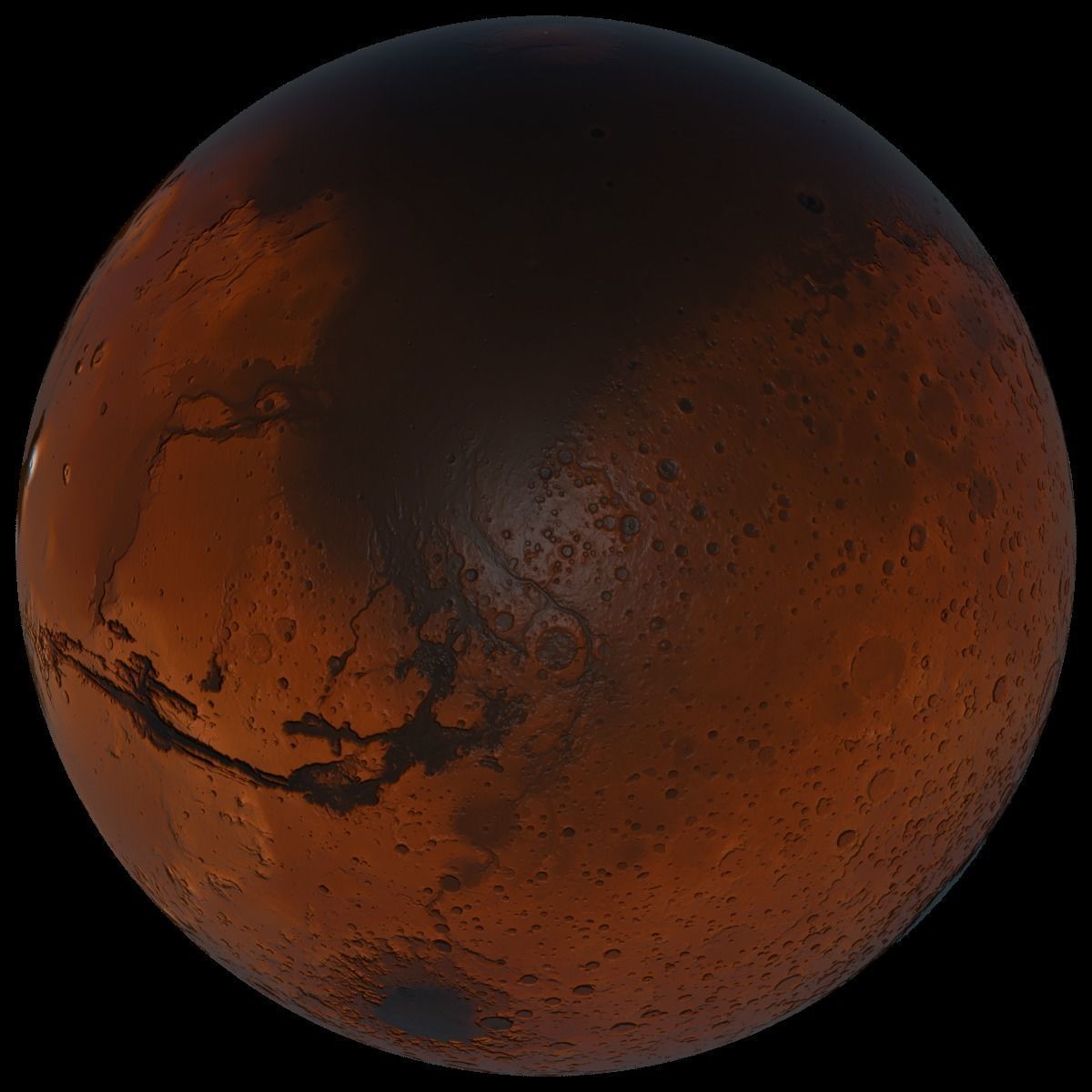Mars 3D Globe 2 3D model_26