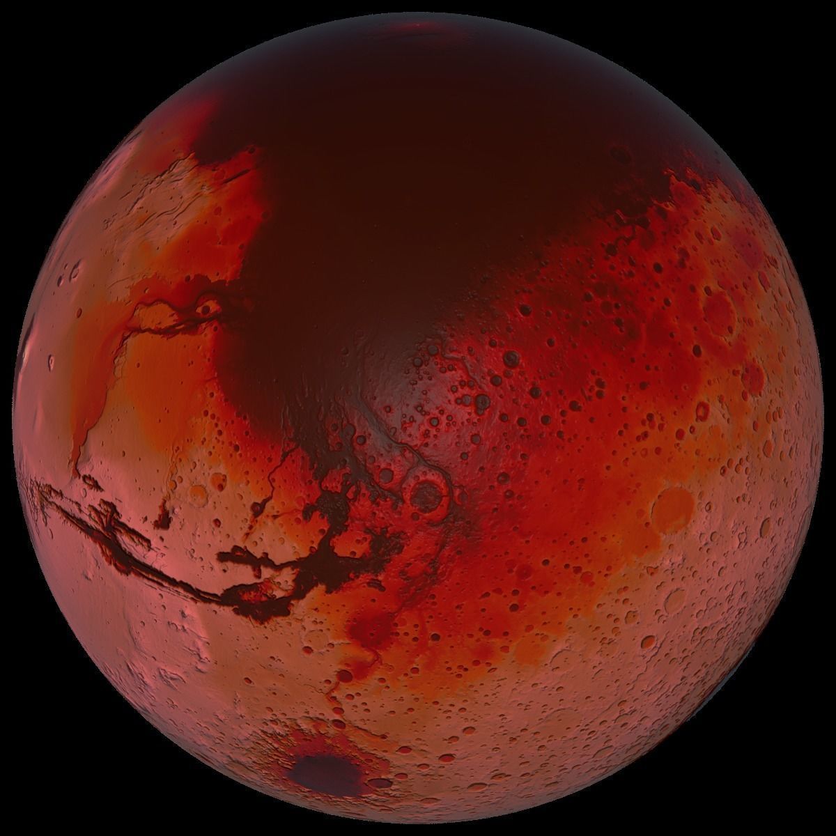 Mars 3D Globe 2 3D model_27