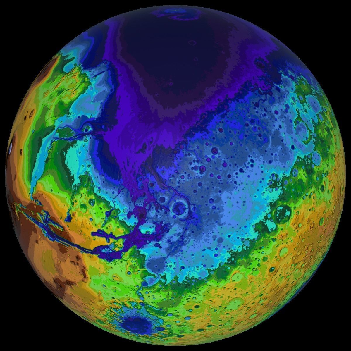 Mars 3D Globe 2 3D model_17