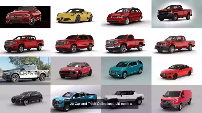 20 Car and Truck Collections 