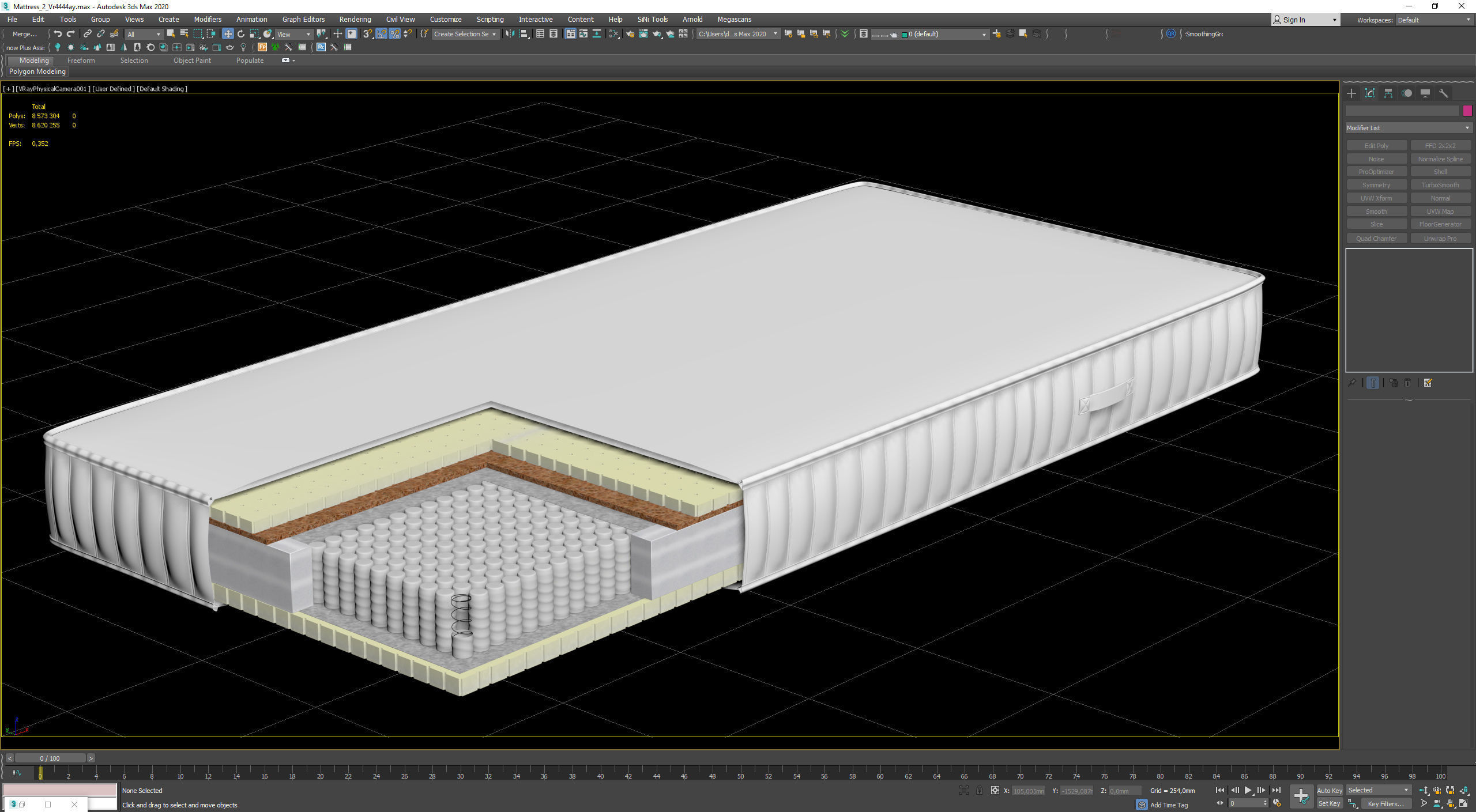 Mattress section 2 3D model_10