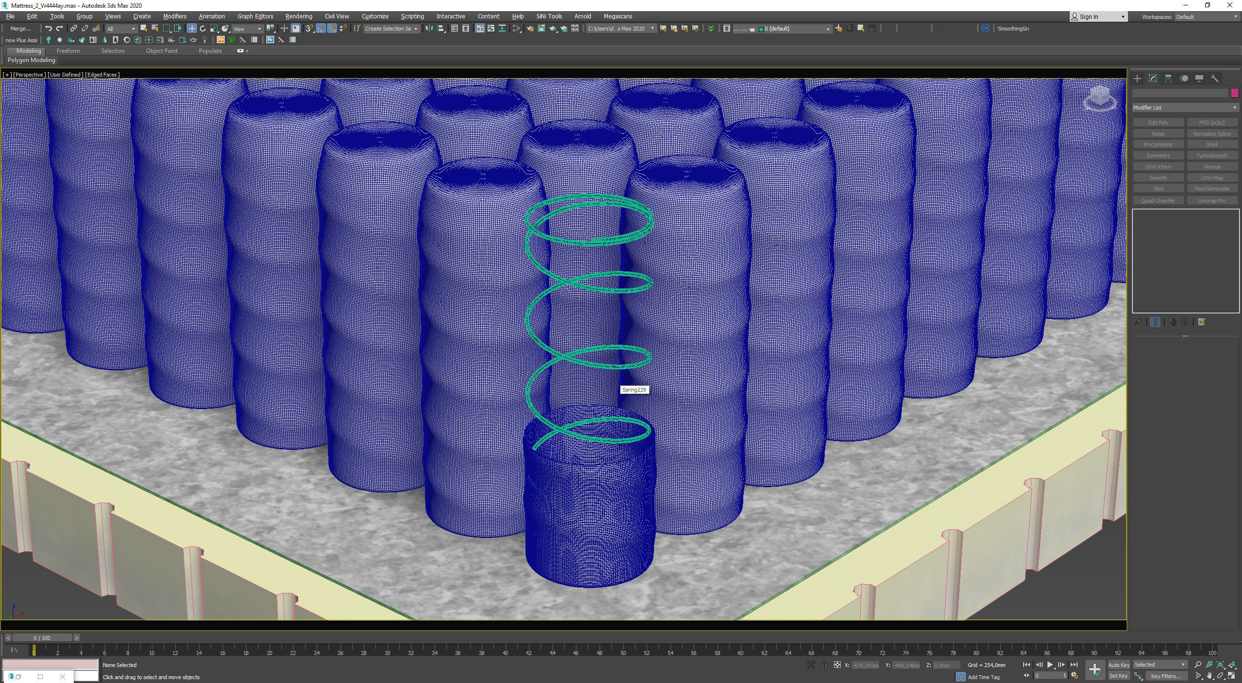 Mattress section 2 3D model_8