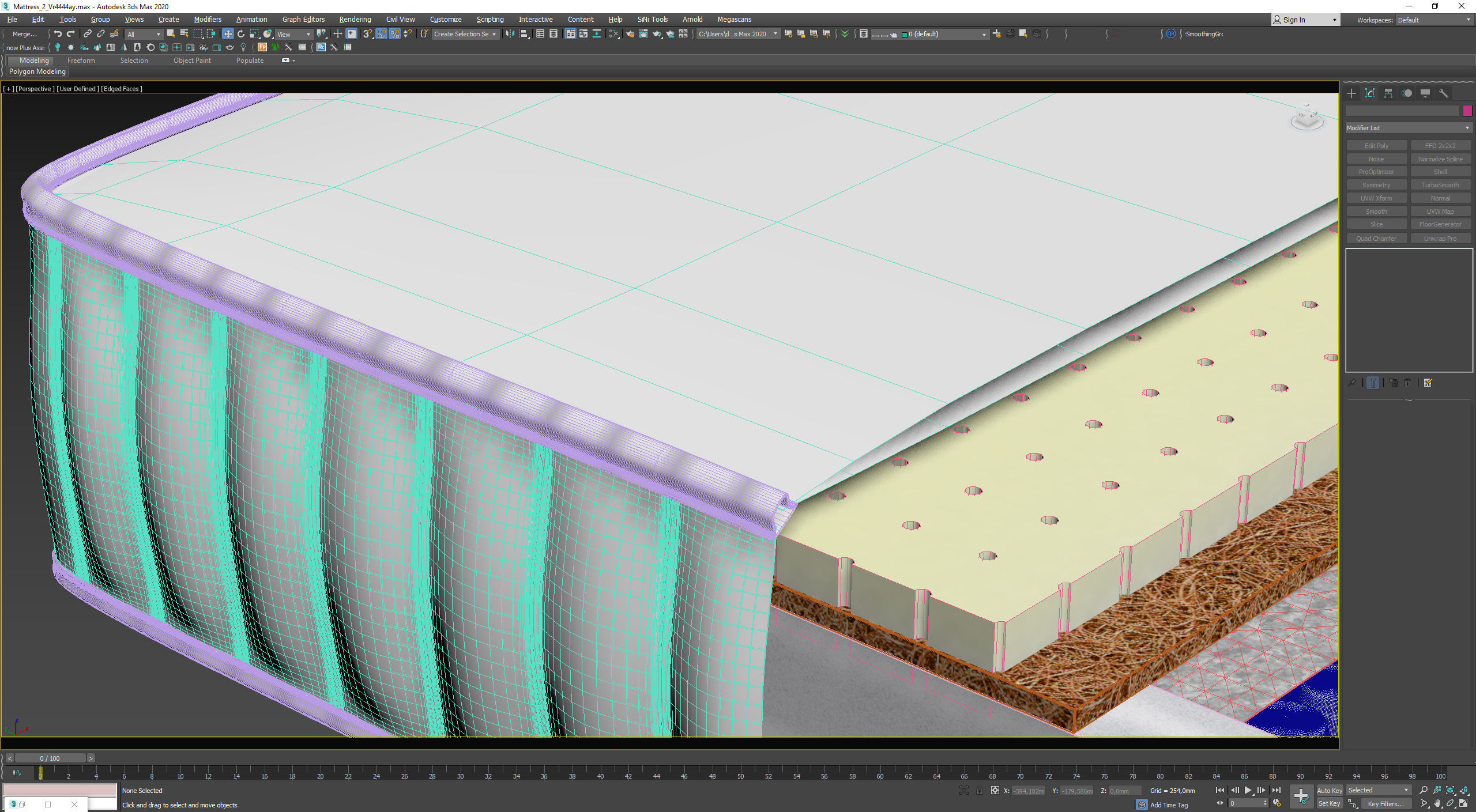 Mattress section 2 3D model_7