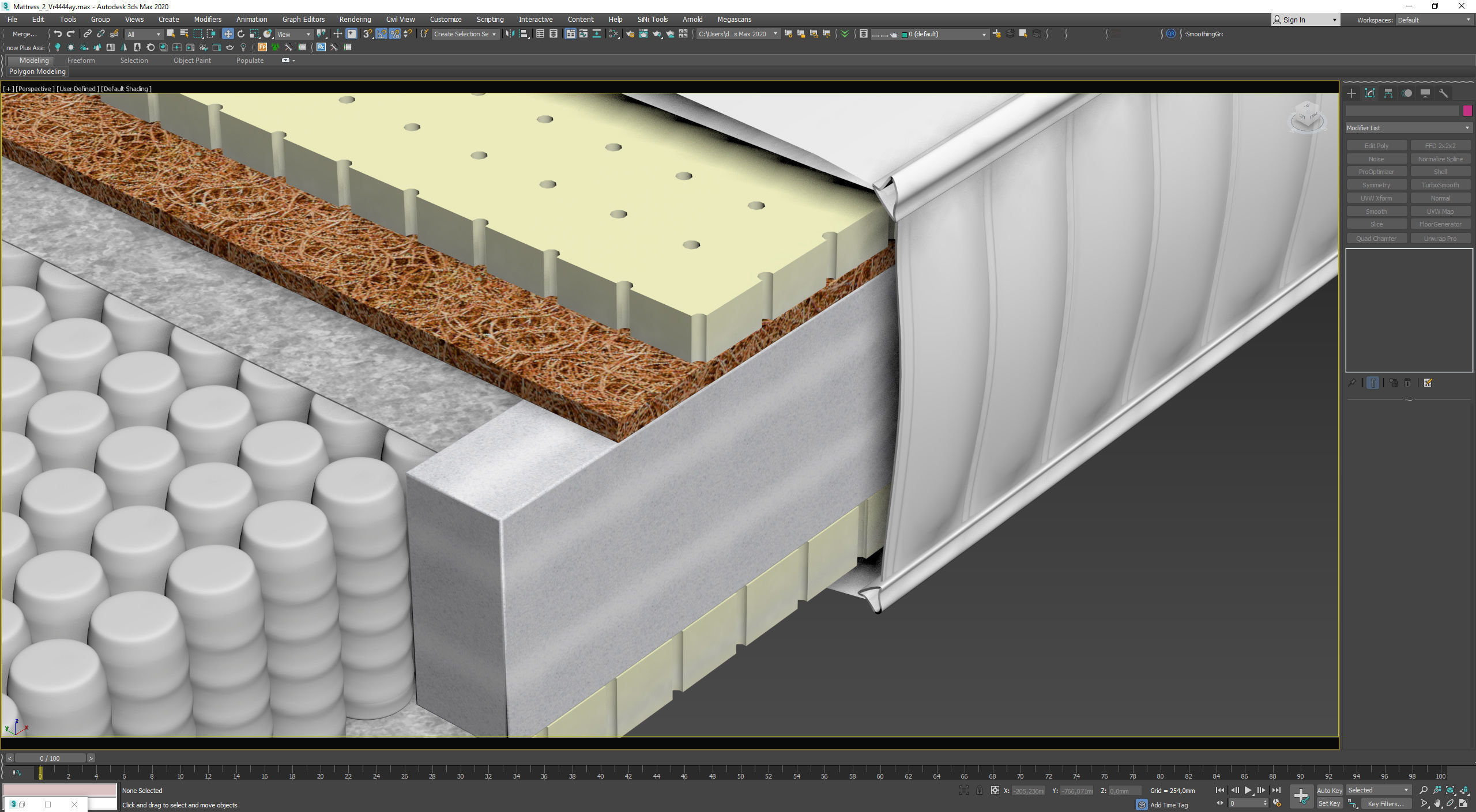 Mattress section 2 3D model_4