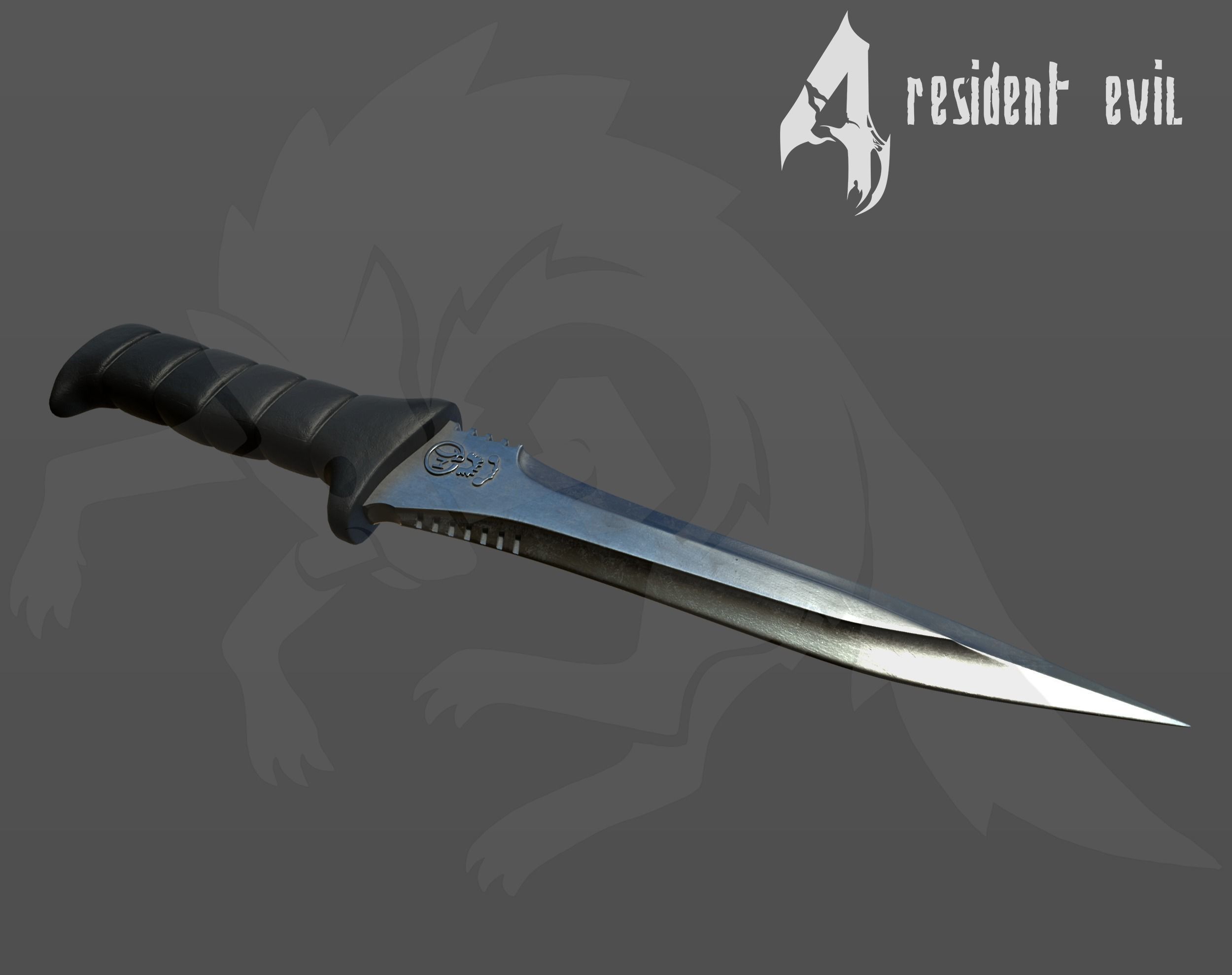 RESIDENT EVIL 4 LEON KENNEDY KNIFE 3D MODEL FOR COSPLAY 3D model 3D