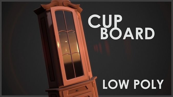 Cupboard Low Poly Low-poly 3D model